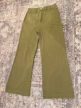 ROLLA'S Olive Green Wide-Leg Jeans